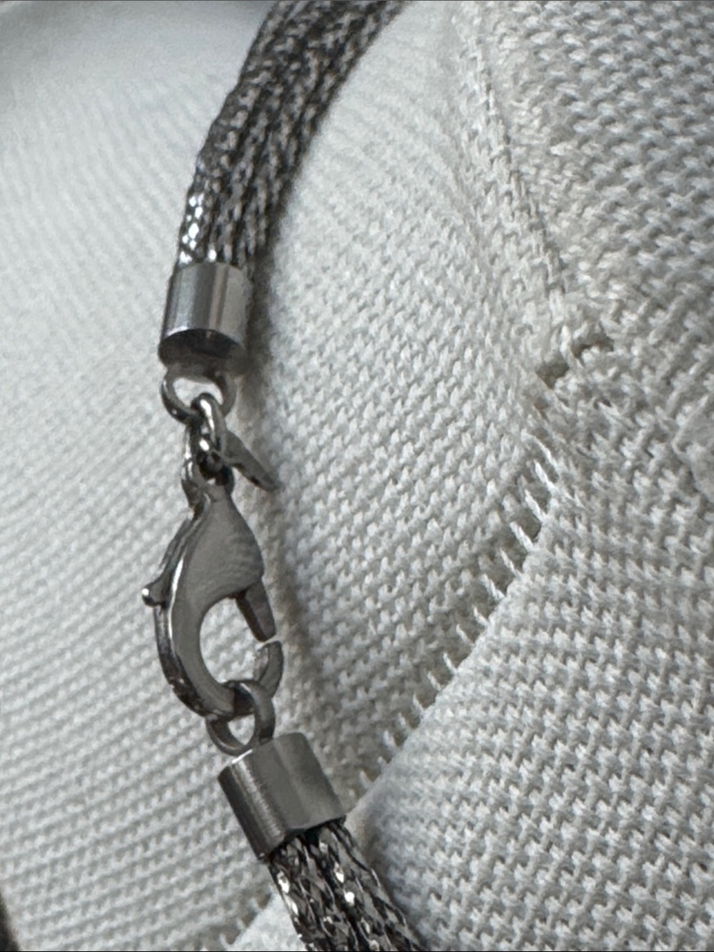Honora Pearl Floating Multi-Strand Stainless Steel Cable Necklace - Picture 7 of 8
